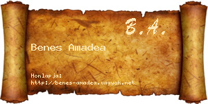 Benes Amadea névjegykártya